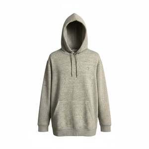 Volcom Men's Gray Long Sleeves Kangaroo Pocket Knit Drawstring Pullover Hoodie